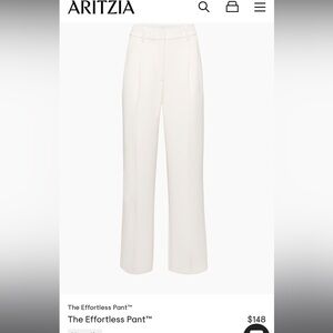 Aritzia Wilfred White Crepe Trousers